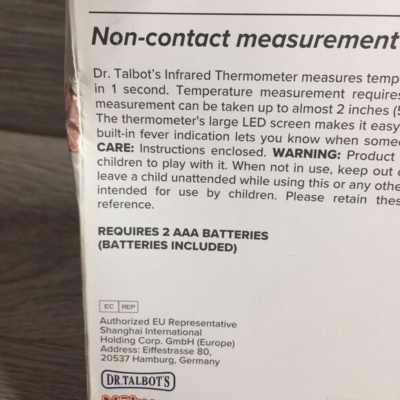 Dr. Talbot's Infrared Thermometer No-Contact AET-R1B1 Sealed - Picture 4 of 8